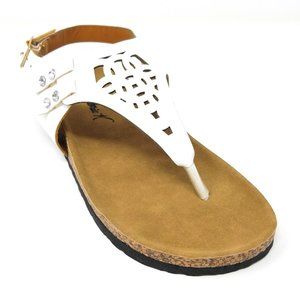 Women Cushioned Cork Flip-Flop Slide Thong Sandals